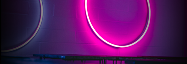 Pink neon circle